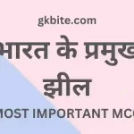भारत के प्रमुख झील – Bharat ke Pramukh Jhil MCQ in Hindi bharat ke pramukh jhil mcq in hindi gk question