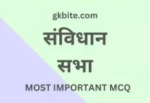 Samvidhan Sabha MCQ in Hindi – संविधान सभा Objective Quiz samvidhan sabha mcq in hindi